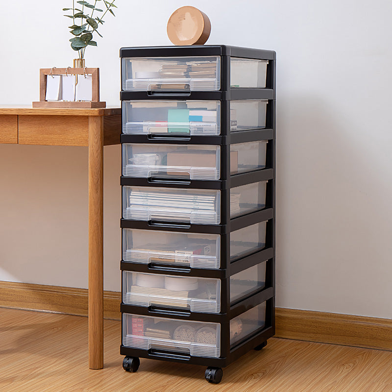 Vertical Transparent Filing Cabinet Modern Plastic Drawers Filing Cabinet