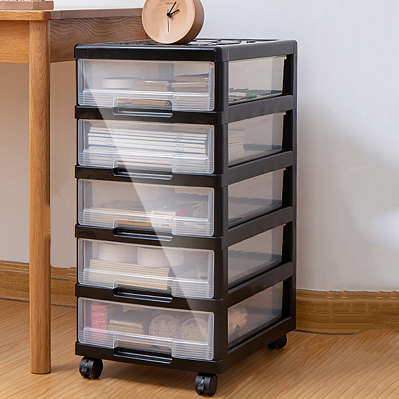 Vertical Transparent Filing Cabinet Modern Plastic Drawers Filing Cabinet