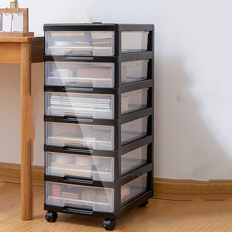 Vertical Transparent Filing Cabinet Modern Plastic Drawers Filing Cabinet