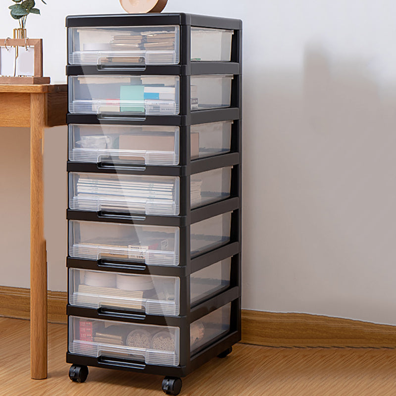 Vertical Transparent Filing Cabinet Modern Plastic Drawers Filing Cabinet