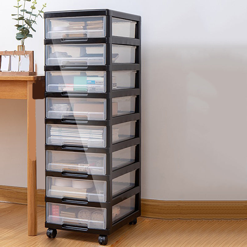 Vertical Transparent Filing Cabinet Modern Plastic Drawers Filing Cabinet