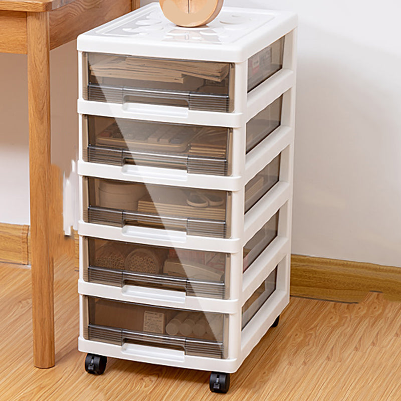 Vertical Transparent Filing Cabinet Modern Plastic Drawers Filing Cabinet