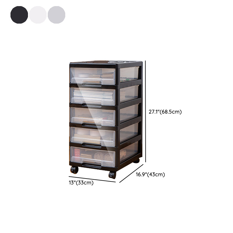 Vertical Transparent Filing Cabinet Modern Plastic Drawers Filing Cabinet