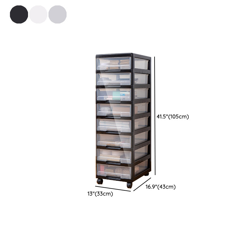 Vertical Transparent Filing Cabinet Modern Plastic Drawers Filing Cabinet