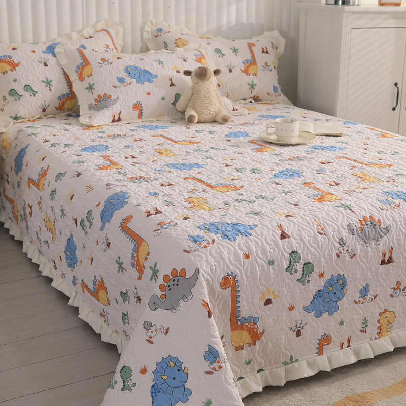 Sheet Sets Cotton Cartoon Printed Breathable Ultra Soft Wrinkle Resistant Bed Sheet Set