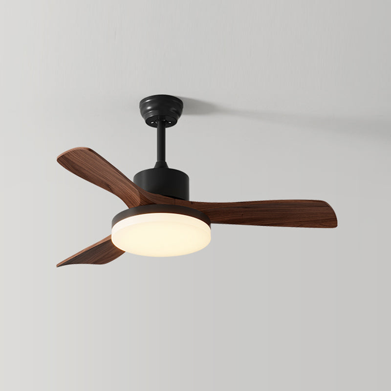 Creative Wooden Ceiling Fan Light Fixture Modern LED Ceiling Lamp for Bedroom