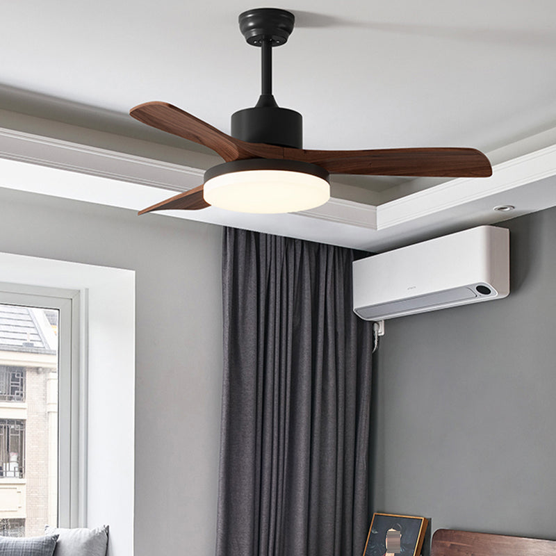 Creative Wooden Ceiling Fan Light Fixture Modern LED Ceiling Lamp for Bedroom