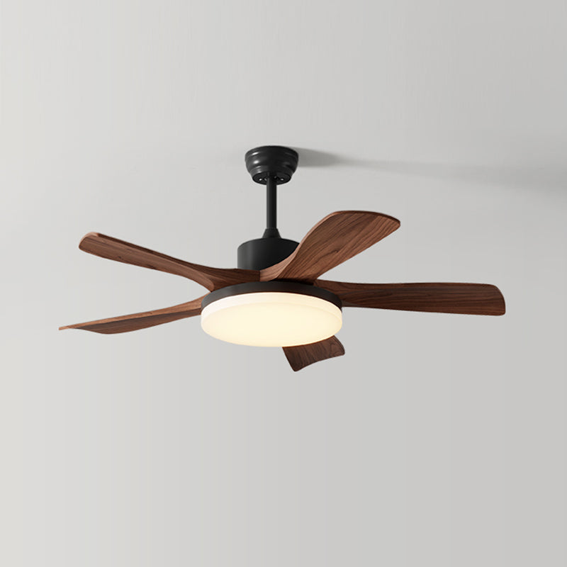 Creative Wooden Ceiling Fan Light Fixture Modern LED Ceiling Lamp for Bedroom