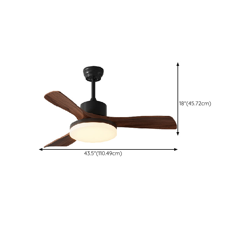 Creative Wooden Ceiling Fan Light Fixture Modern LED Ceiling Lamp for Bedroom