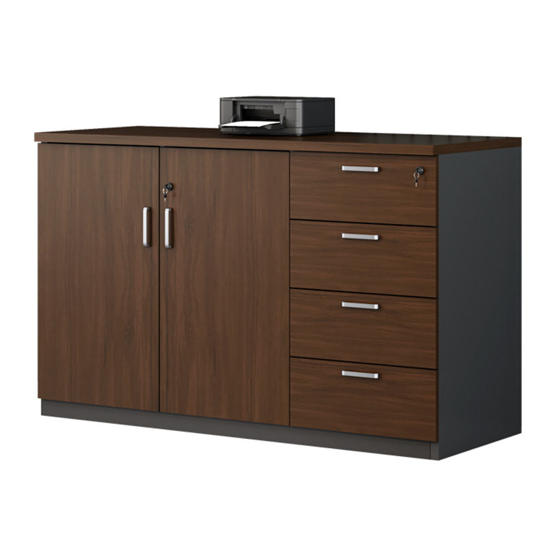 Medieval Modern File Cabinet Storage Wooden Frame Lateral File Cabinet