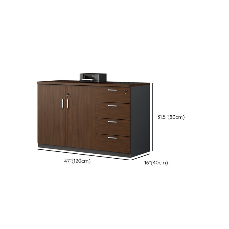 Medieval Modern File Cabinet Storage Wooden Frame Lateral File Cabinet