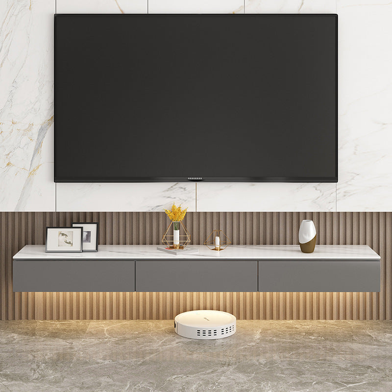 Stone TV Stand Console Wall Mounted Media Console with Drawers