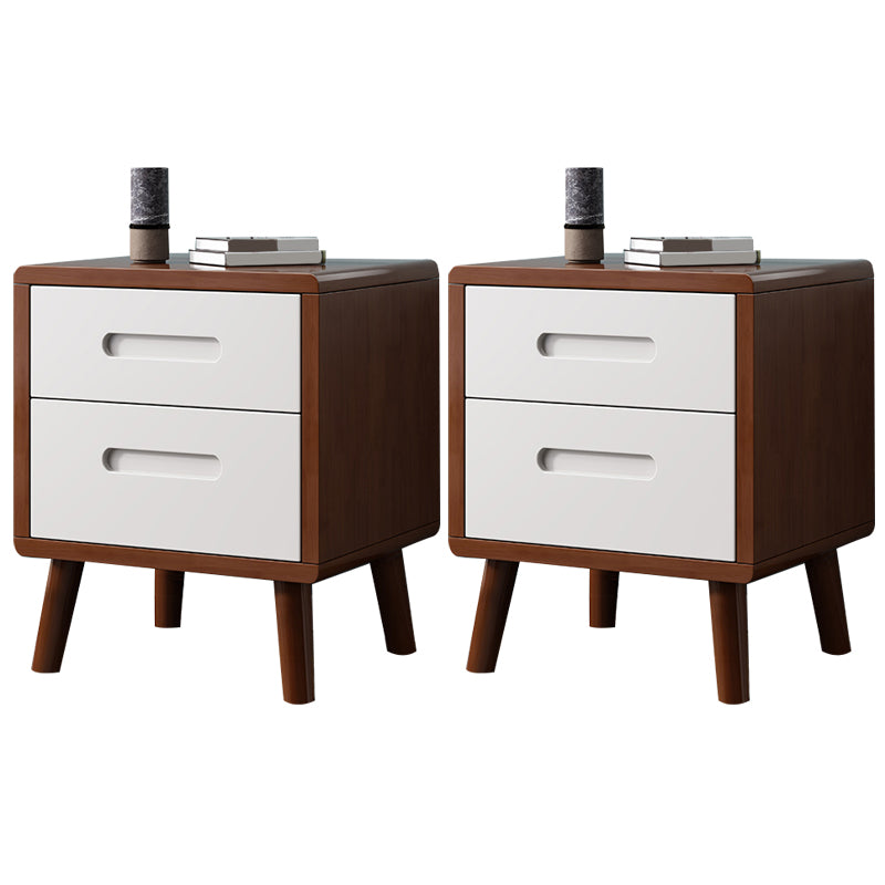 Wooden Accent Table Nightstand Modern Nightstand with Drawers