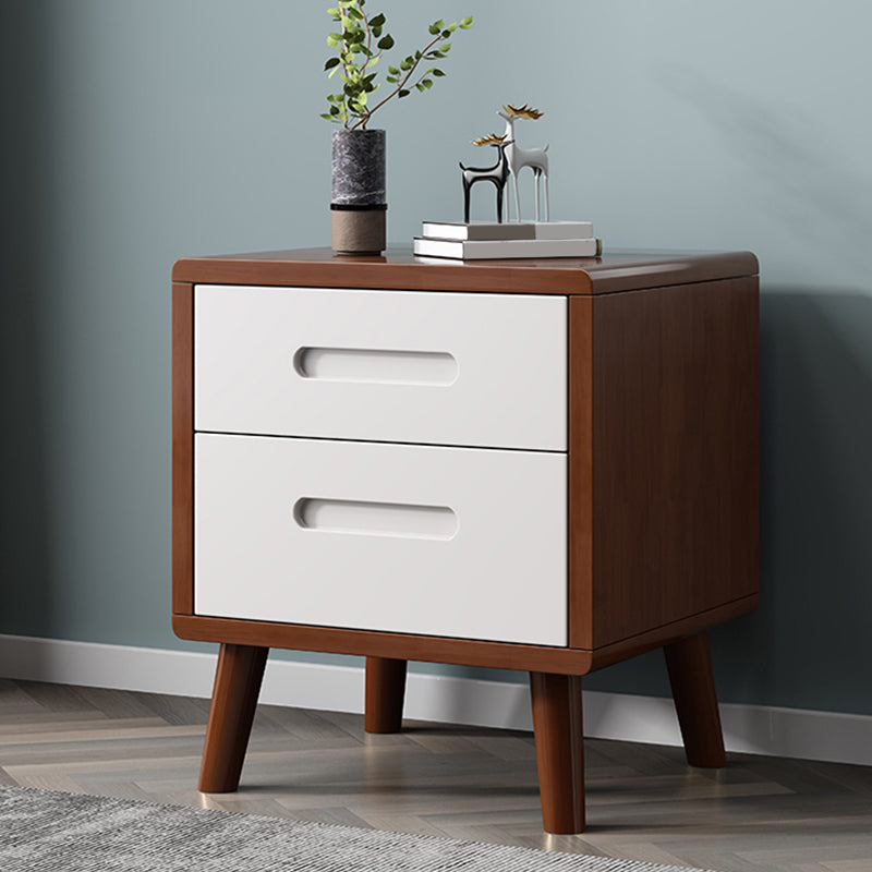 Wooden Accent Table Nightstand Modern Nightstand with Drawers