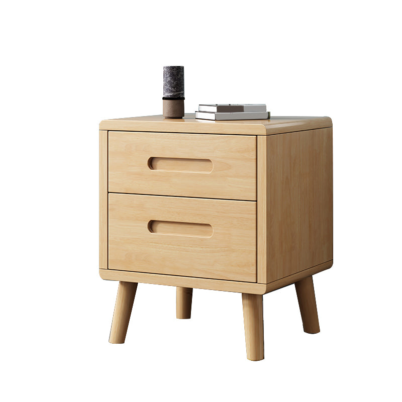 Wooden Accent Table Nightstand Modern Nightstand with Drawers