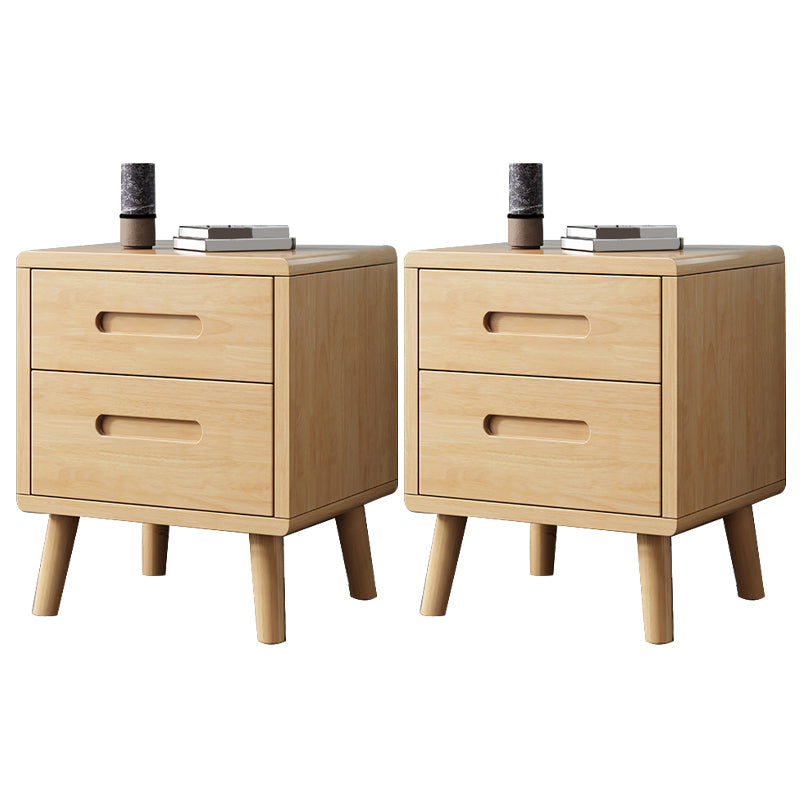 Wooden Accent Table Nightstand Modern Nightstand with Drawers