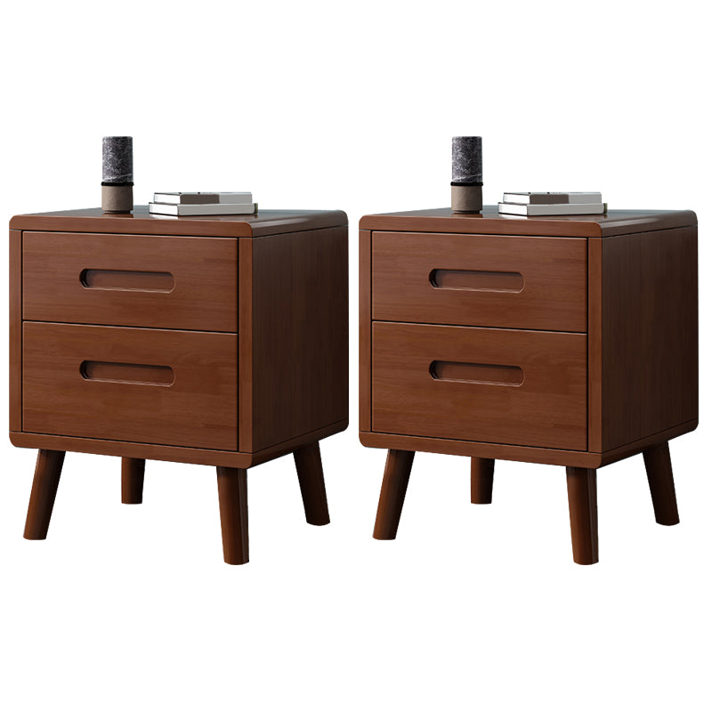 Wooden Accent Table Nightstand Modern Nightstand with Drawers