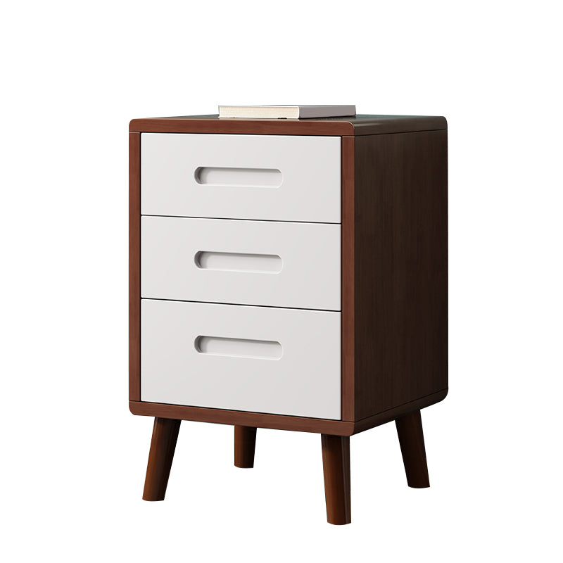 Wooden Accent Table Nightstand Modern Nightstand with Drawers