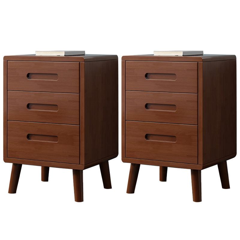 Wooden Accent Table Nightstand Modern Nightstand with Drawers