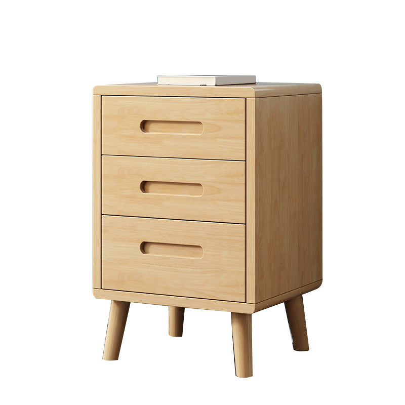 Wooden Accent Table Nightstand Modern Nightstand with Drawers