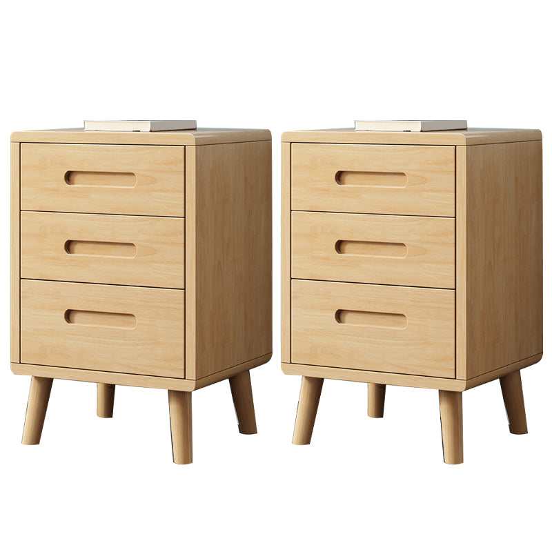 Wooden Accent Table Nightstand Modern Nightstand with Drawers