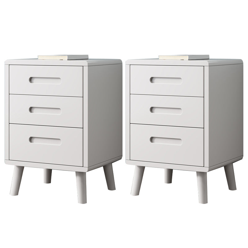 Wooden Accent Table Nightstand Modern Nightstand with Drawers