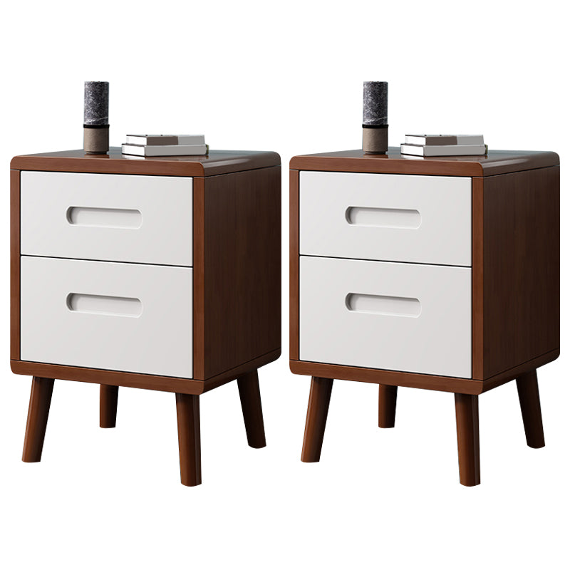 Wooden Accent Table Nightstand Modern Nightstand with Drawers