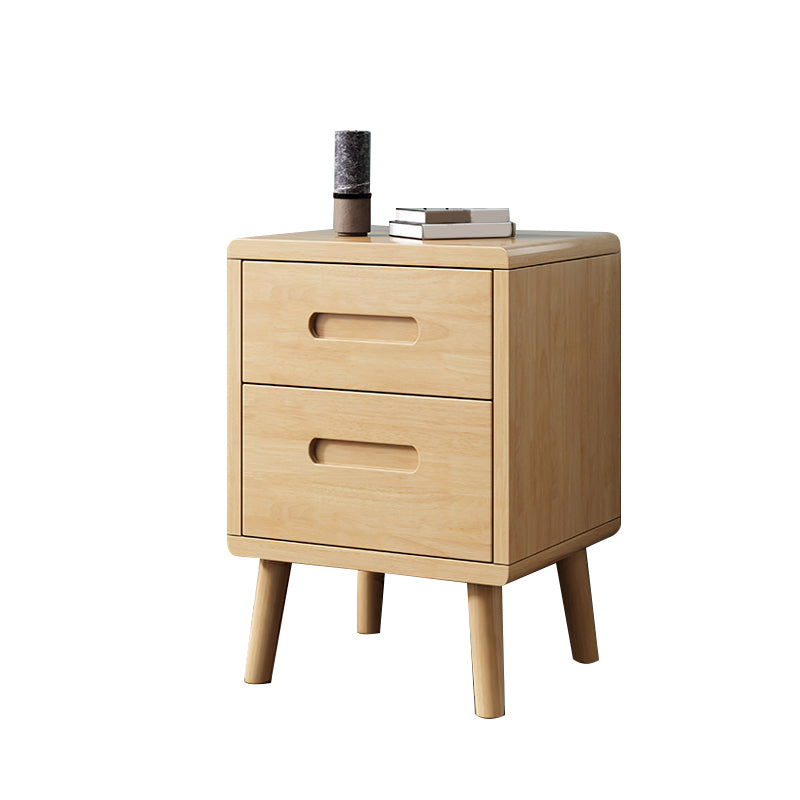 Wooden Accent Table Nightstand Modern Nightstand with Drawers