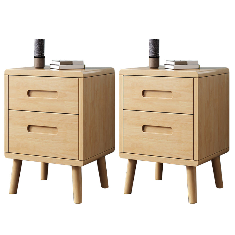 Wooden Accent Table Nightstand Modern Nightstand with Drawers