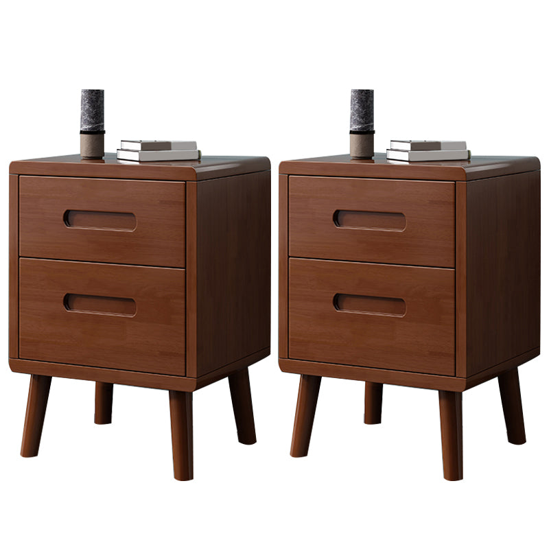 Wooden Accent Table Nightstand Modern Nightstand with Drawers