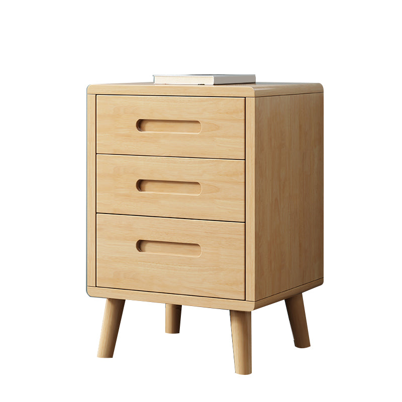 Wooden Accent Table Nightstand Modern Nightstand with Drawers