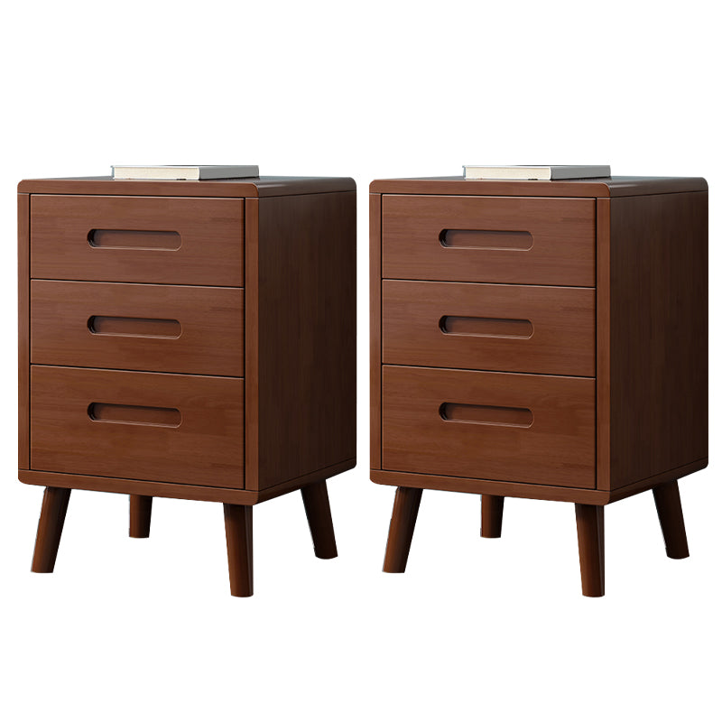 Wooden Accent Table Nightstand Modern Nightstand with Drawers