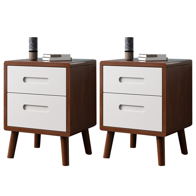 Wooden Accent Table Nightstand Modern Nightstand with Drawers