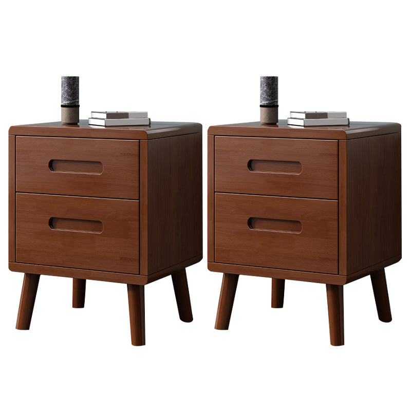 Wooden Accent Table Nightstand Modern Nightstand with Drawers