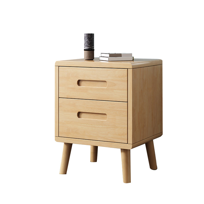 Wooden Accent Table Nightstand Modern Nightstand with Drawers