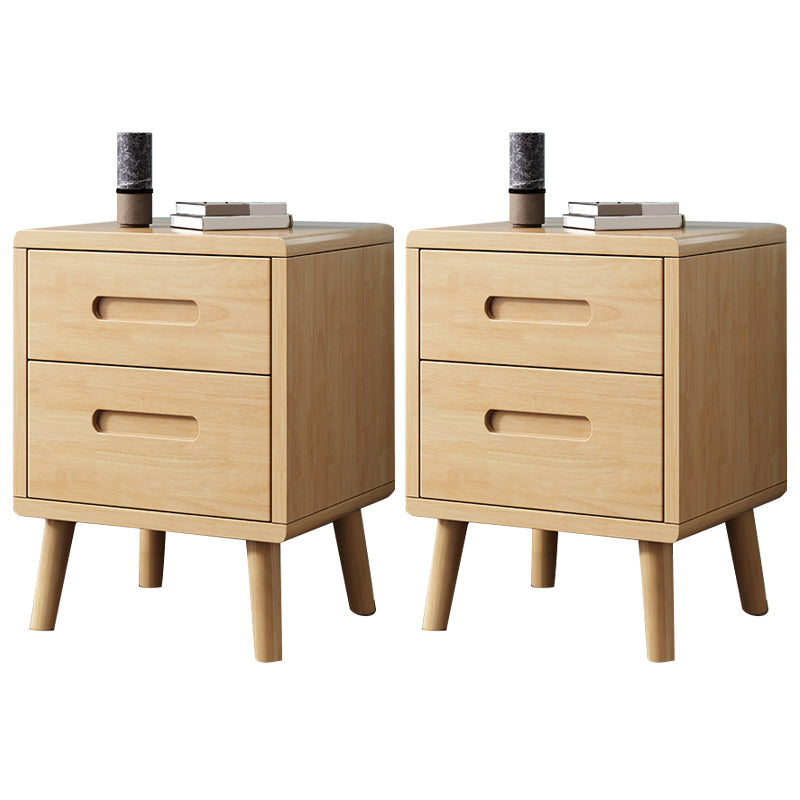 Wooden Accent Table Nightstand Modern Nightstand with Drawers