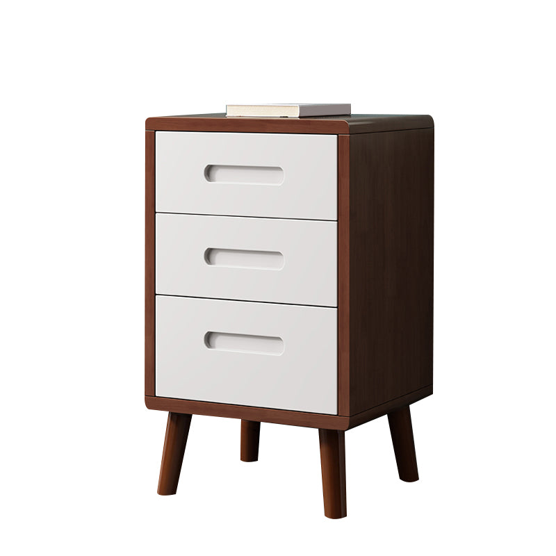 Wooden Accent Table Nightstand Modern Nightstand with Drawers