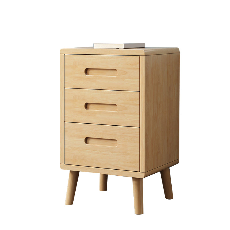 Wooden Accent Table Nightstand Modern Nightstand with Drawers