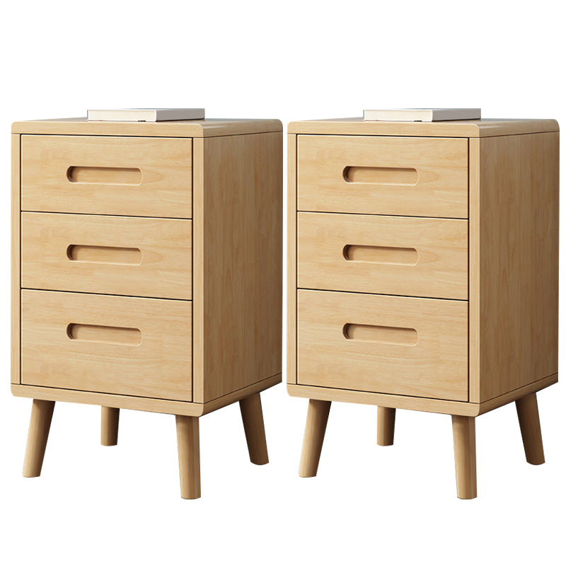 Wooden Accent Table Nightstand Modern Nightstand with Drawers