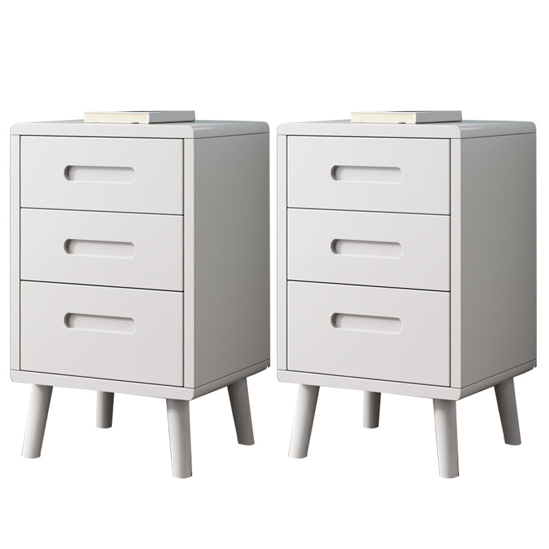 Wooden Accent Table Nightstand Modern Nightstand with Drawers