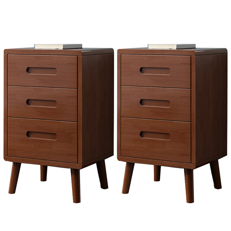 Wooden Accent Table Nightstand Modern Nightstand with Drawers