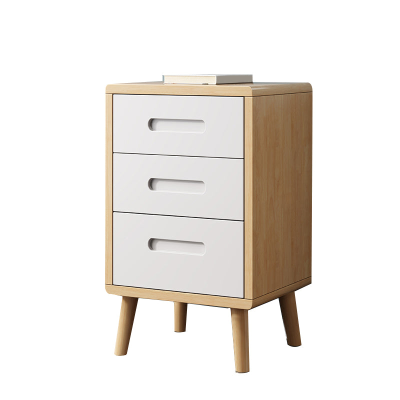 Wooden Accent Table Nightstand Modern Nightstand with Drawers