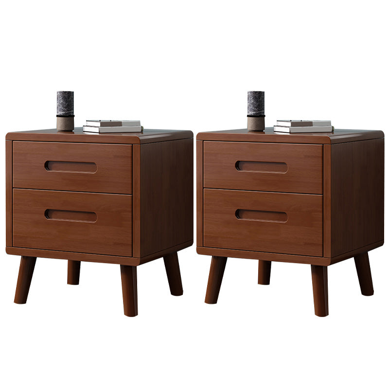 Wooden Accent Table Nightstand Modern Nightstand with Drawers