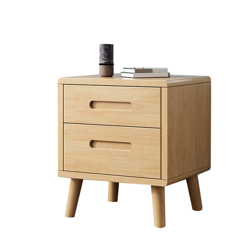 Wooden Accent Table Nightstand Modern Nightstand with Drawers