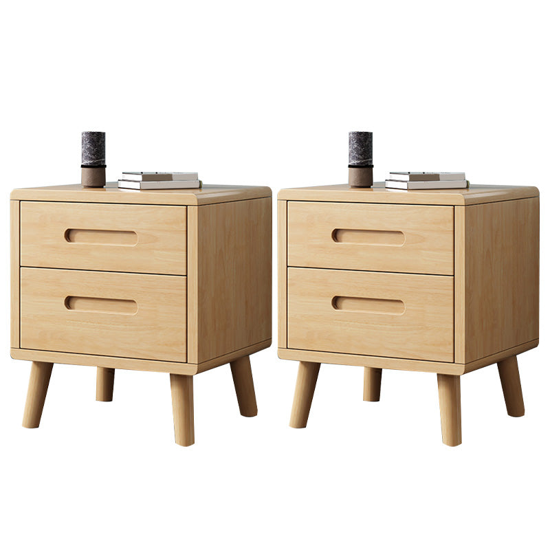 Wooden Accent Table Nightstand Modern Nightstand with Drawers