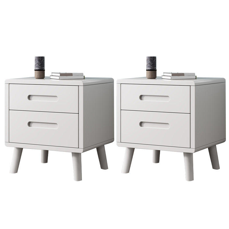 Wooden Accent Table Nightstand Modern Nightstand with Drawers