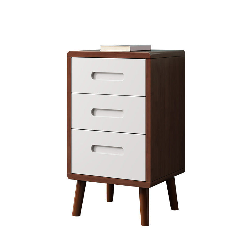 Wooden Accent Table Nightstand Modern Nightstand with Drawers