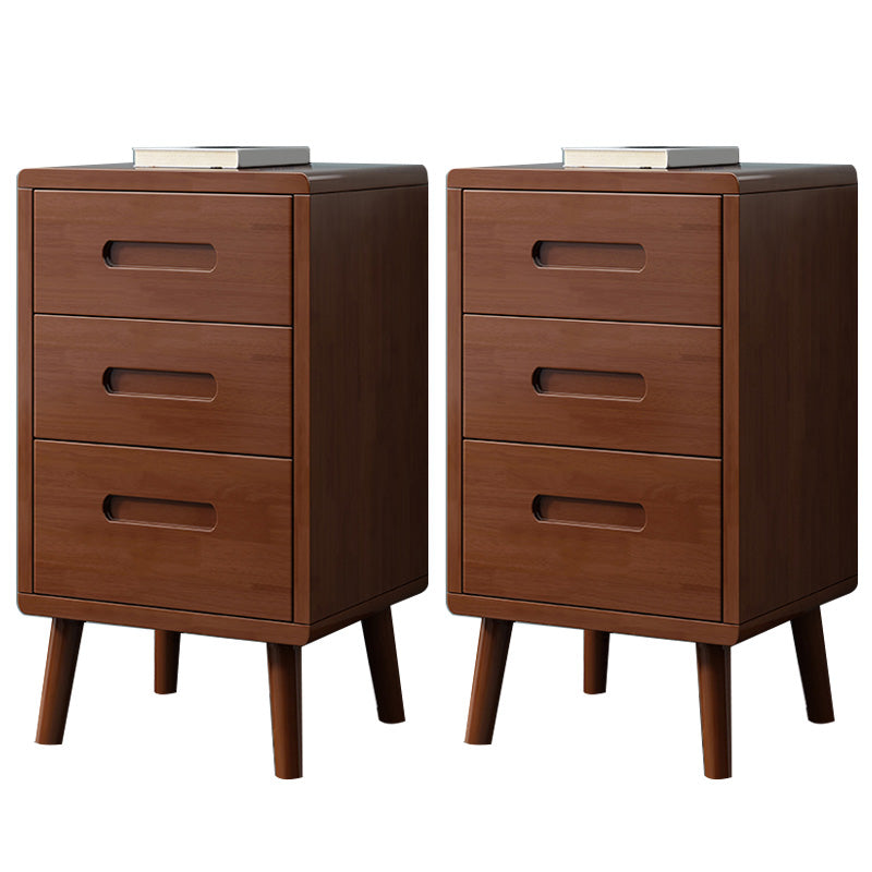 Wooden Accent Table Nightstand Modern Nightstand with Drawers