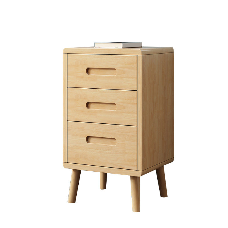 Wooden Accent Table Nightstand Modern Nightstand with Drawers