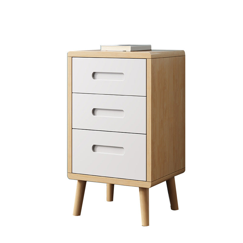 Wooden Accent Table Nightstand Modern Nightstand with Drawers